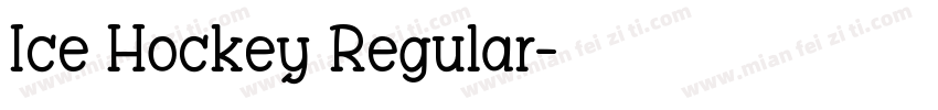 Ice Hockey Regular字体转换